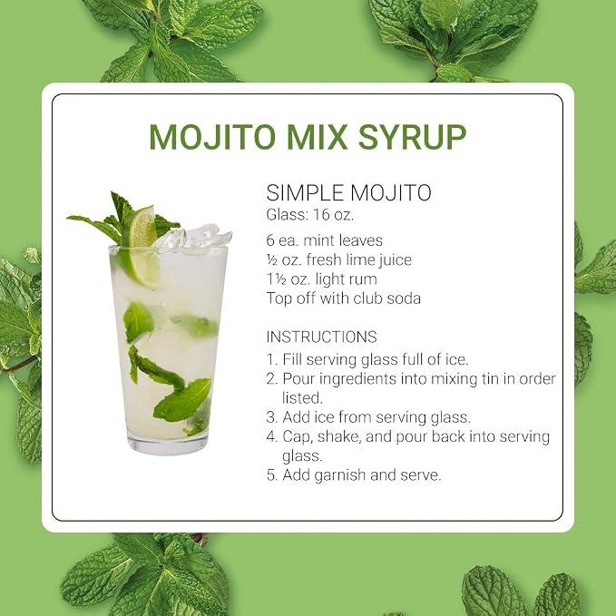 Monin - Mojito Mix Syrup, Sweet Herbal Mint Flavor, Great for Frozen Cocktails, Mocktails, & Delicious Desserts, Gluten-Free, Vegan, Non-GMO (750 ml) - Image 6