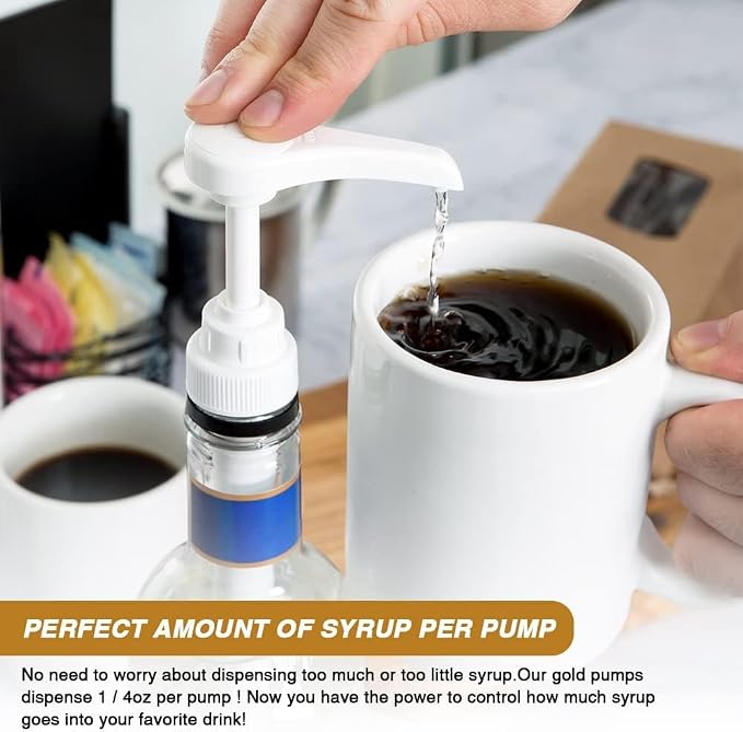 20 Pcs Black Pumps for Coffee Syrup Bottle, Compatible with 25.4 Oz/750ml Bottles, Great for Home & Coffee Bar Drinking Mixes, Tea, Beverage, Cocktails, Plus Spoons - Image 5