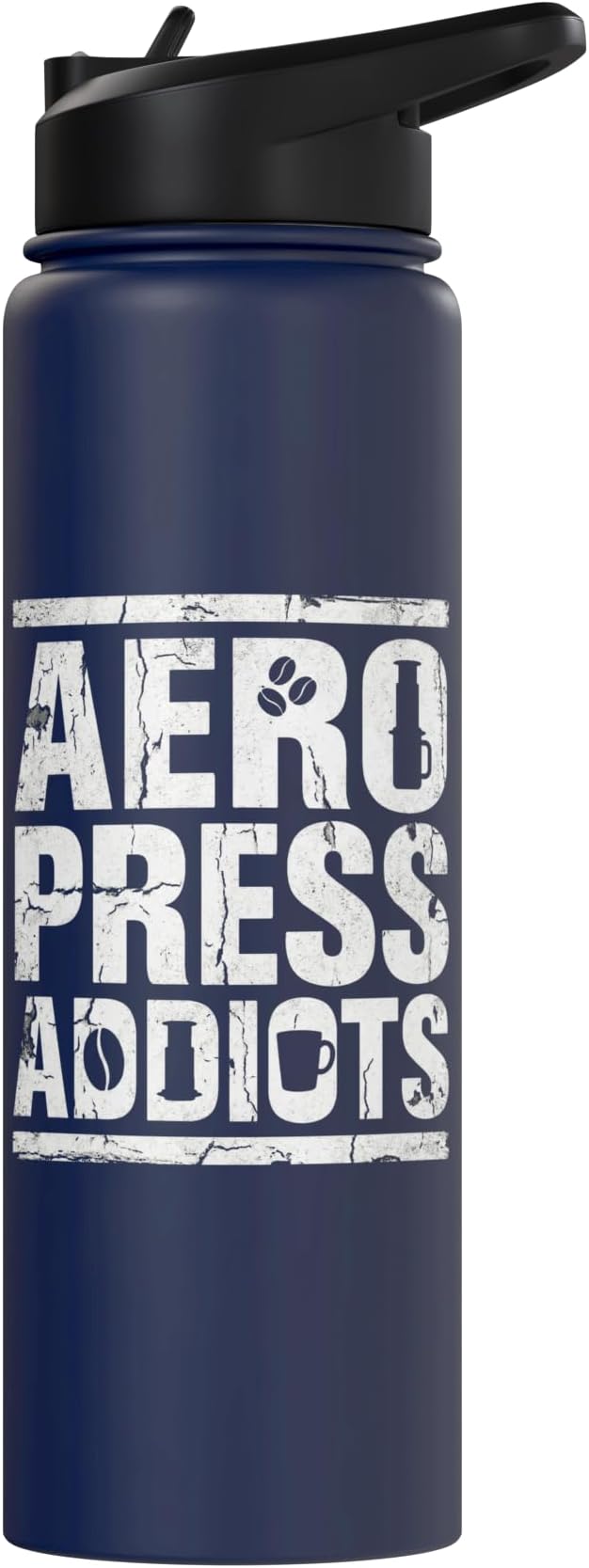 Bold AeroPress Coffee Addict Shirts AeroPress Addicts Stainless Steel Insulated Water Bottle