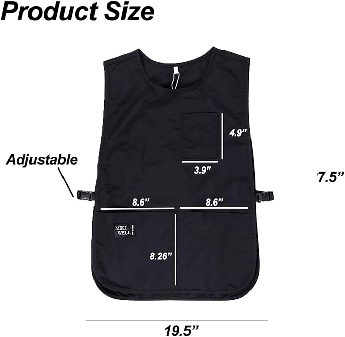 Waterproof Unisex Cobbler Apron with 4 Pockets Vest Style Ultralight Chef Waiter Work Overalls - Image 3