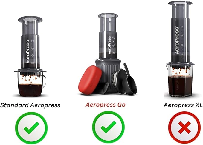 350x (1 Pack) Reusable Replacement Paper Filters Compatible With The Aeropress® Coffee Maker/Aeropress® Go - Vegan Non Bleached Natural - Free USA Shipping available!. (1)