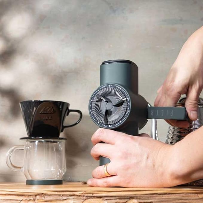 Pietro Pro Brewing Manual Coffee Grinder - Made in Italy - By Fiorenzato (Oyster)