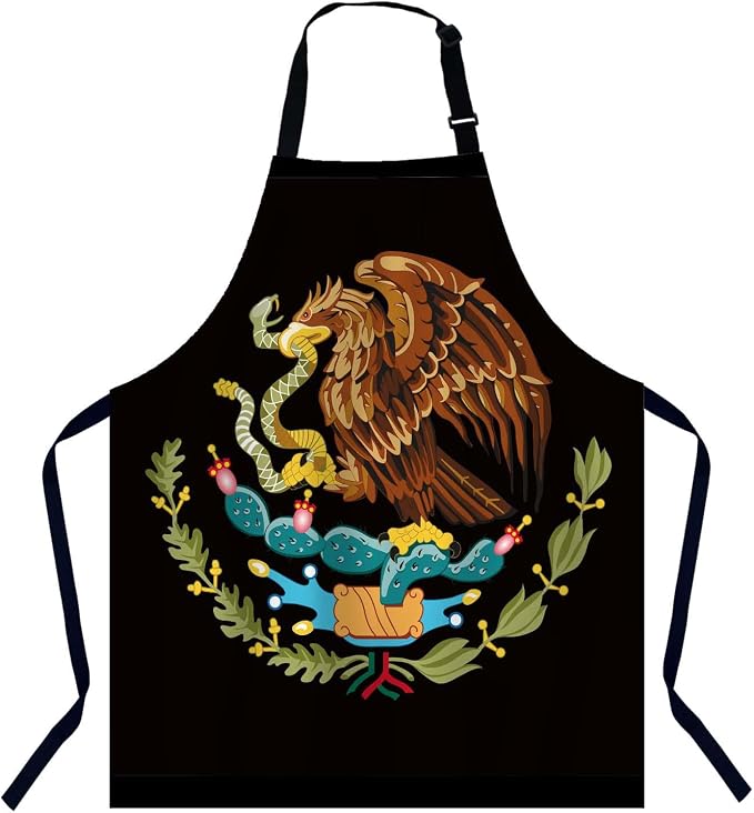 Mexico Eagle Flag Chefs Apron, Cooking and Baking Apron for Men and Women, Kitchen Apron, Butchers Apron, BBQ & Catering Bibs by Unknown