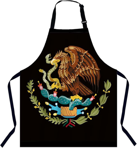 Mexico Eagle Flag Chefs Apron, Cooking and Baking Apron for Men and Women, Kitchen Apron, Butchers Apron, BBQ & Catering Bibs by Unknown