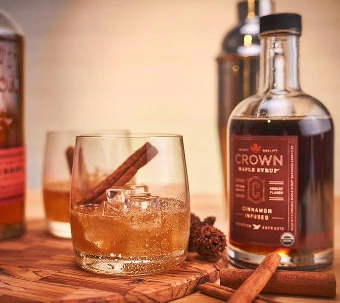 Crown Maple Certified Organic Cinnamon Infused Maple Syrup, Pure, Non-GMO Pairs well with Pancakes, Flavor Cocktails, Sticky Buns, Waffles, 12.7 Fl Oz (Pack of 1) - Image 3