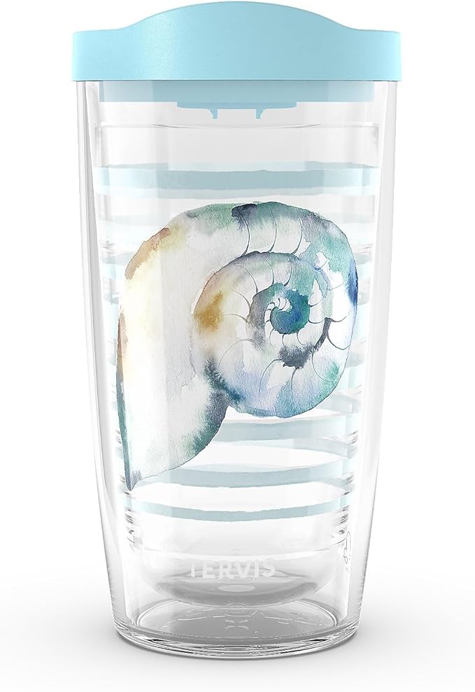 Tervis Sara Berrenson - Ocean Keepsakes Sea Swirl Made in USA Double Walled Insulated Tumbler Travel Cup Keeps Drinks Cold & Hot,
