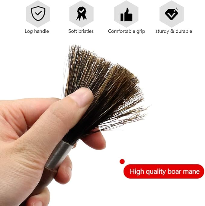 Coffee Grinder Brush, Machine Cleaning Espresso Cleaner, Maker Cleaner Tool with Storage Bag, Wooden Handle