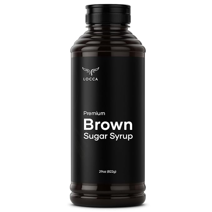 Brown Sugar Syrup | Coffee and Boba Black Sugar Syrup | Bubble Tea Tigers Milk | Cold Brew Latte Espresso Maple Skinny Flavored Barista Gourmet Sweetener Instant Tapioca Pearls Flavor by Locca 29 Oz (Pack of 1) by Locca