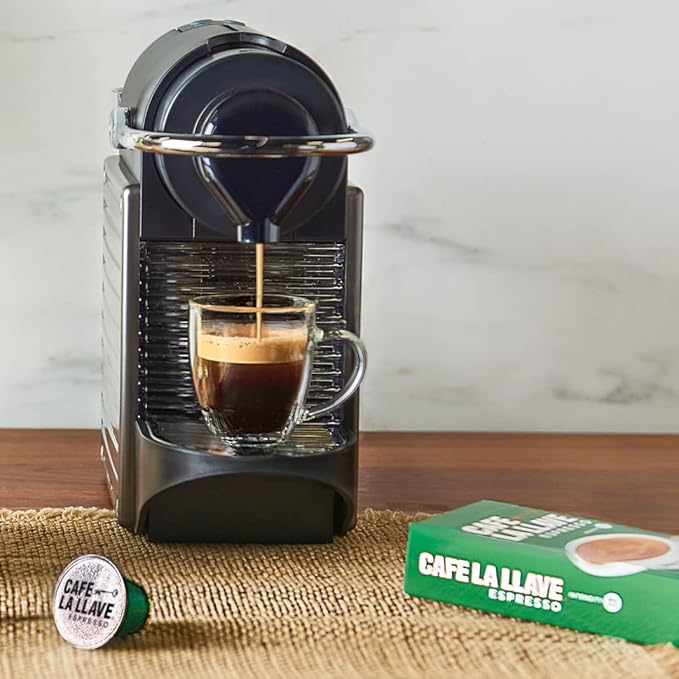 Cafe La Llave Latin Style Espresso Pods,Dark Roast,Compatible with Nespresso Original Line,Aluminum Capsules,10 Count (Pack of 8)