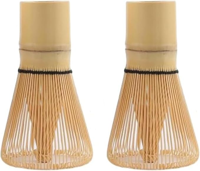 2PCS Matcha Whisk Set Matcha Set Natural Bamboo Set for Tea Ceremony Matcha Powder Brush Tool Included