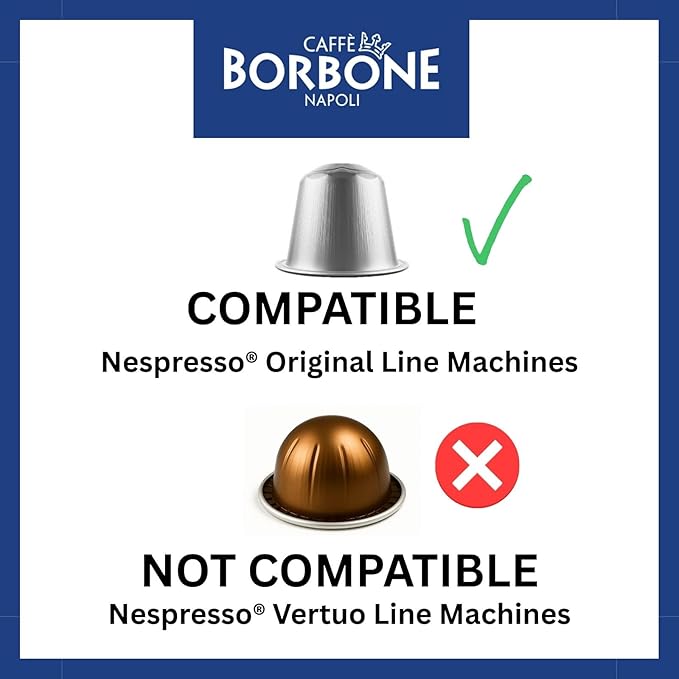 Caffè Borbone 100% Arabica Aluminum Capsules Compatible with Nespresso Original Machines, Medium Roast, 100 Count