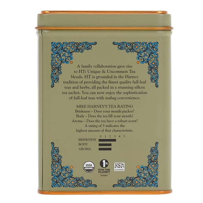 Harney & Sons HT Organic Ginger Turmeric Tea, 20 Sachets of Soothing Ginger Turmeric Tea
