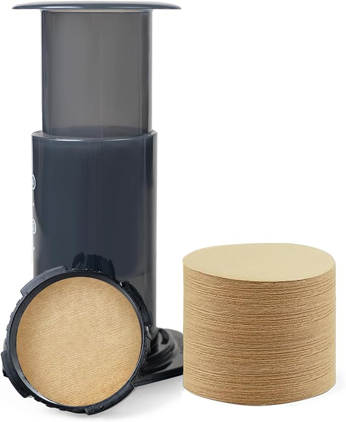 500-Count Unbleached Coffee Filters - Round Disposable Coffee Filter Papers Compatible with Aeropress Coffee Makers for Brewing Tea and Coffee