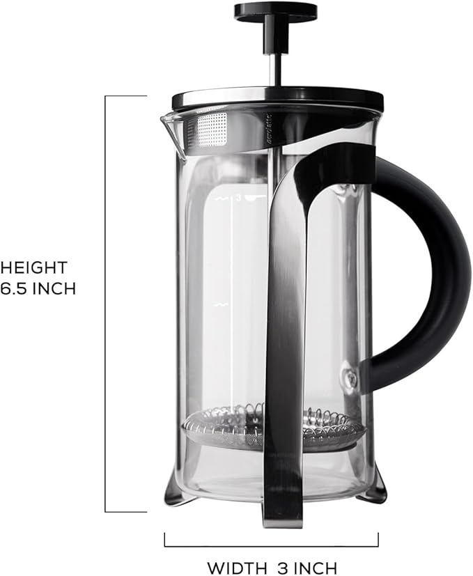 aerolatte French Press Coffee Maker, Brews 3 Servings, 12 Ounce