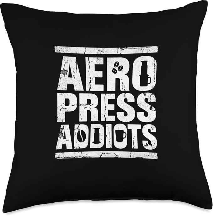 Bold AeroPress Coffee Addict Shirts AeroPress Addicts Throw Pillow