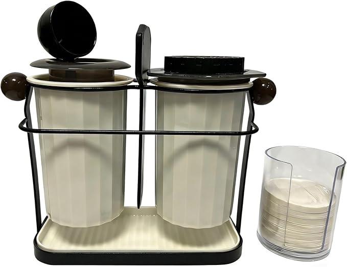 Plastic-iron hybrid Organizer Stand for AeroPress original/Clear, Coffee Bar Station compact Storage Solution Fits AeroPress , Coffee Caddy Holder for Coffee Maker and Accessories