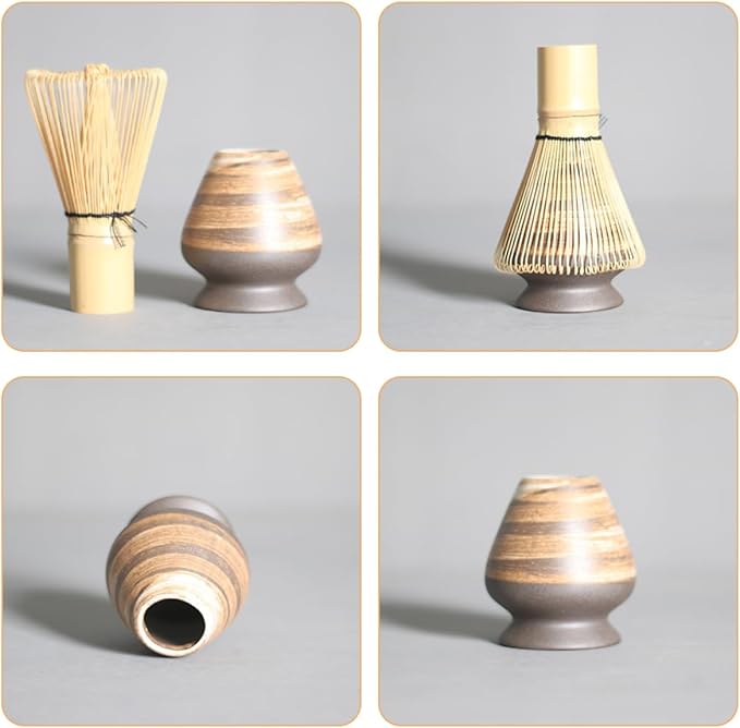 1piece Matcha Whisk Holder Chasen Bamboo Stand for Japanese Matcha Tea Tea Ceremony Tool