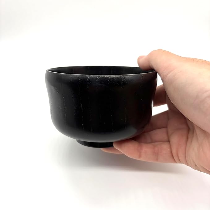 Wooden Matcha Bowl, Dishwasher Safe, Lacquered Natural Wood, Nanoparticle Coating, About 5.7 fl oz, Smaller, Made in Japan