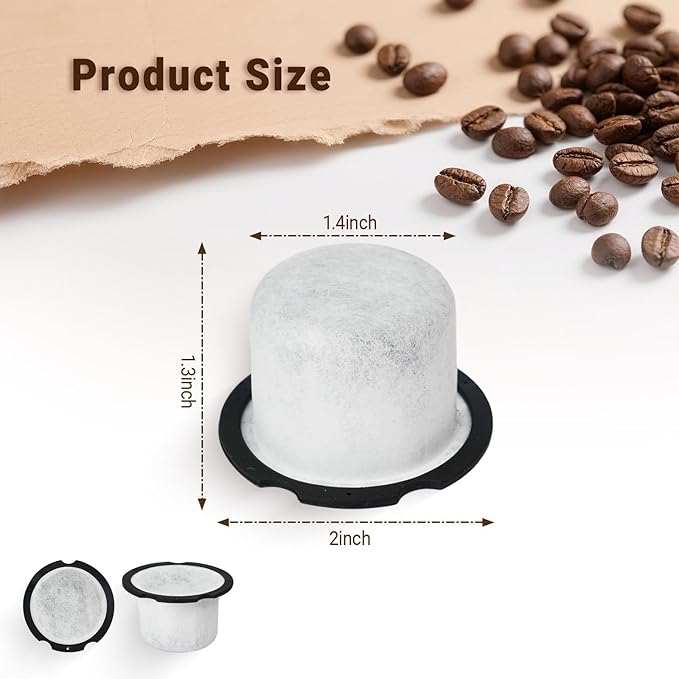 RAWILL 12PCS Water Filter Replacement, Compatible with Café and GE Profile Grind & Brew Machine, Coffee Maker Filters Charcoal for C7CGFLTR