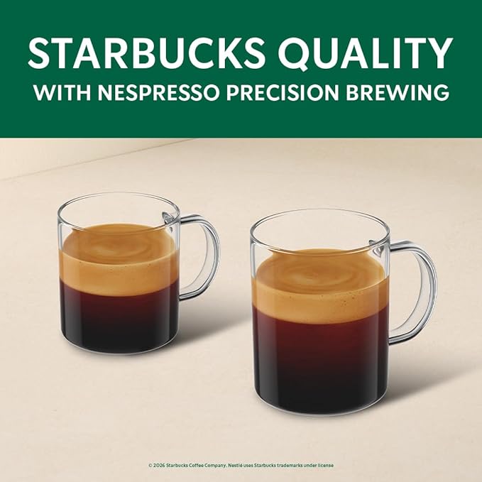 Starbucks by Nespresso Vertuo, Dark Roast Espresso, 50-count Espresso Pods, Brews 1.35 oz.