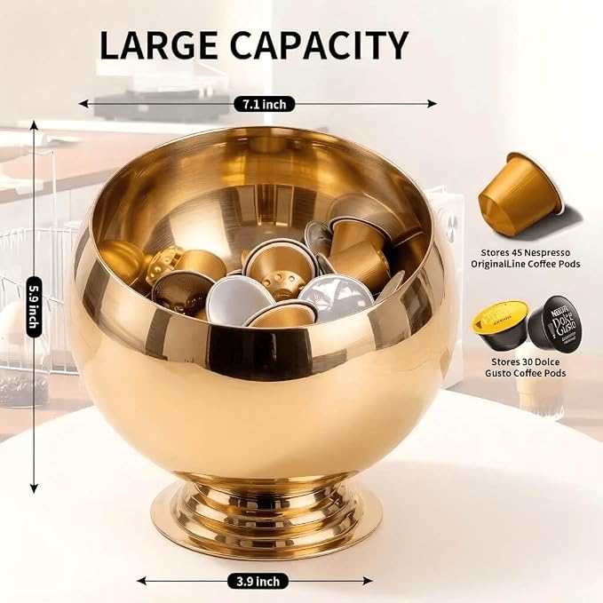 Coffee Pod Holder-Coffee Pod Storage-K Cup Holder-Espresso Pod Holder-Coffee Pod Organizer（GOLD - Image 7