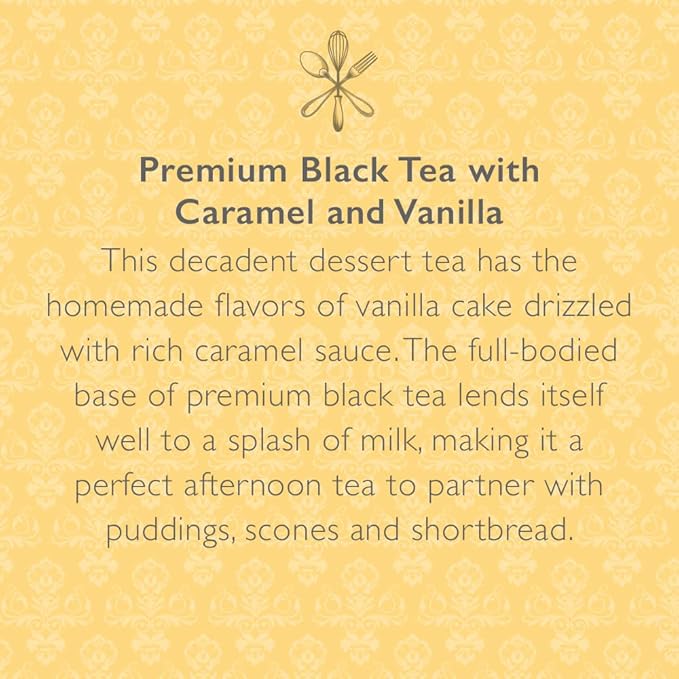 The Republic of Tea Downton Abbey Mrs. Patmore's Pudding Tea, 36 Tea Bags, Caramel Vanilla Black Tea (Pack of 2)