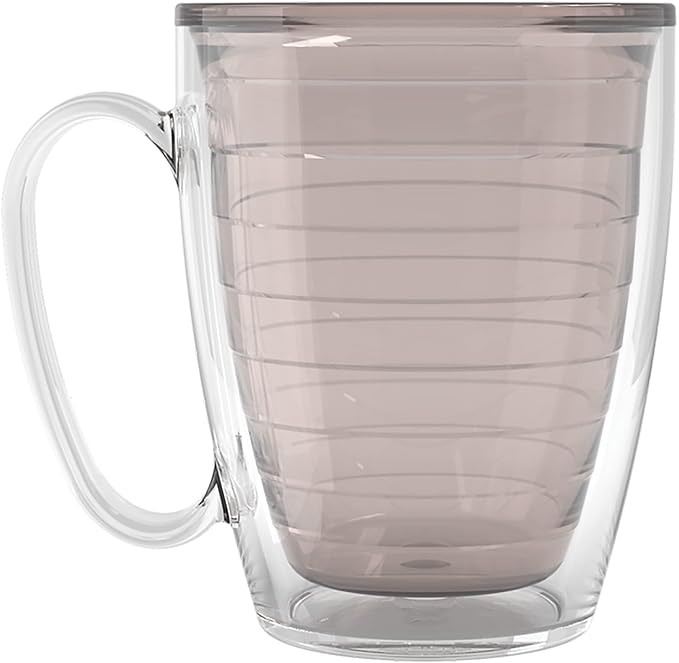 Tervis Clear & Colorful Tabletop Made in USA Double Walled Insulated Tumbler Travel Cup Keeps Drinks Cold & Hot, 16oz Mug, River Rock