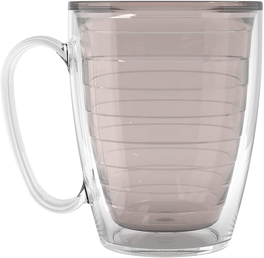 Tervis Clear & Colorful Tabletop Made in USA Double Walled Insulated Tumbler Travel Cup Keeps Drinks Cold & Hot, 16oz Mug, River Rock