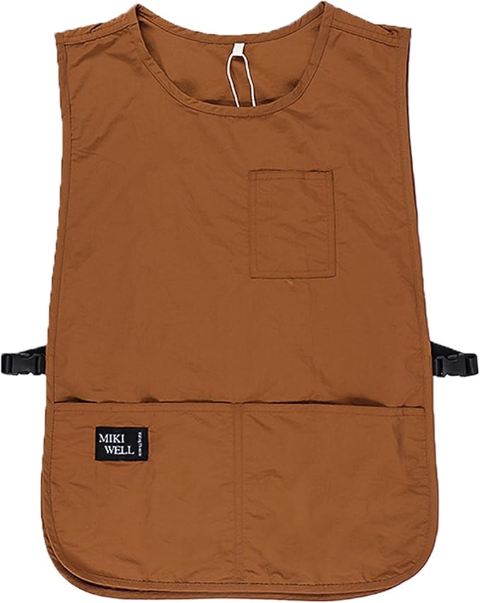 Waterproof Unisex Cobbler Apron with 4 Pockets Vest Style Ultralight Chef Waiter Work Overalls by MIKIWELL