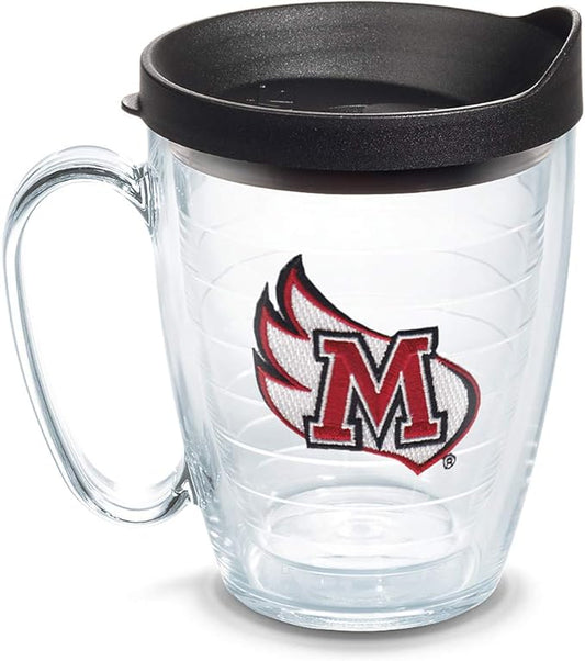 Tervis Meredith Avenging Angels Primary Logo Tumbler with Emblem and Black Lid 16oz Mug, Clear