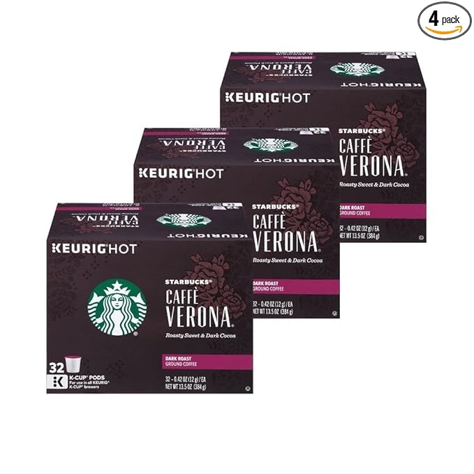 Starbucks Coffee K-Cup Pods, Caffe Verona, 32 CT