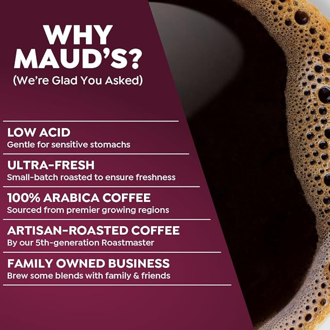 Maud's Chicory Flavored Coffee Pods, 36 ct, Dark Roast Flavored Coffee in Single Serve Pods – 100% Arabica Beans, Compatible with Keurig K Cups Maker