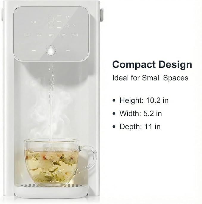 Instant Hot Water Dispenser for Quick Heating & Dispense,Adjustable Temperatures & 3 Water Volume Dispense, Removable 100 Ounce 3L Water Tank Capacity, BPA Free