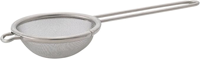 HIC Kitchen Fine Mesh Tea Strainer With Helper Handle, 18/8 Stainless Steel, 2.75-Inch, For Sifting, Straining, And Brewing Tea, Coffee, Or Cocktails