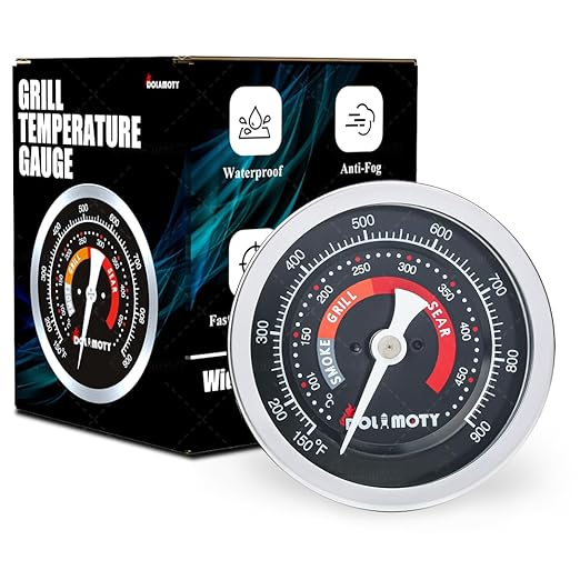 Upgraded 3.3" Replacement Thermometer for Kamado Joe-Temperature Gauge for Kamado Joe Accessories, Smoker, Charcoal Grill, Oven, Wood Stove Accessories, Stainless Steel