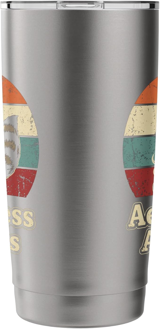 Retro Raccoon Coffee Lover Shirts AeroPress Addicts Stainless Steel Insulated Tumbler