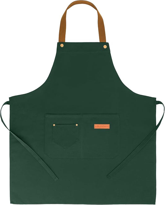 3Pack Chef Apron, Waterproof Apron, Adjustable Apron with 2 Pockets for Men Women, Apron for Cooking Baking Restaurant by Unknown