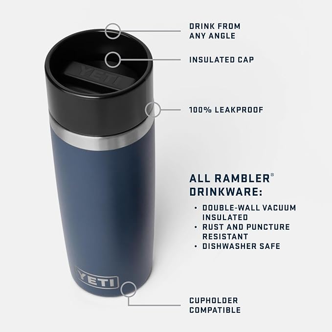 YETI Rambler 34 oz. French Press Coffee Maker, (1) 16 oz Travel Bottle, Stainless Steel, White