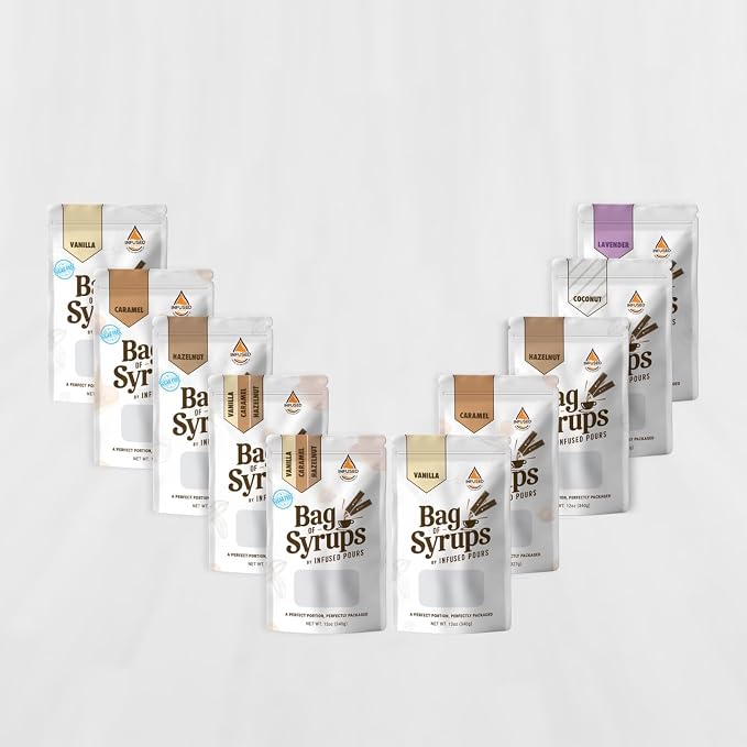 Pocket Pours Caramel Coffee Syrup - 30 Single-Serve Packets, Dairy-Free Liquid Flavoring for Coffee, Lattes & Cold Brew, Made in USA - Image 6