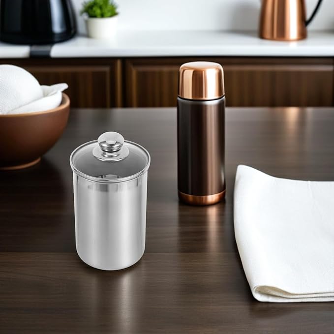 DOITOOL Stainless Steel Food Storage Canister 1.75 Quart Airtight Sealed Jar with Handle for Coffee Beans Tea Snacks Kitchen Pantry Organization