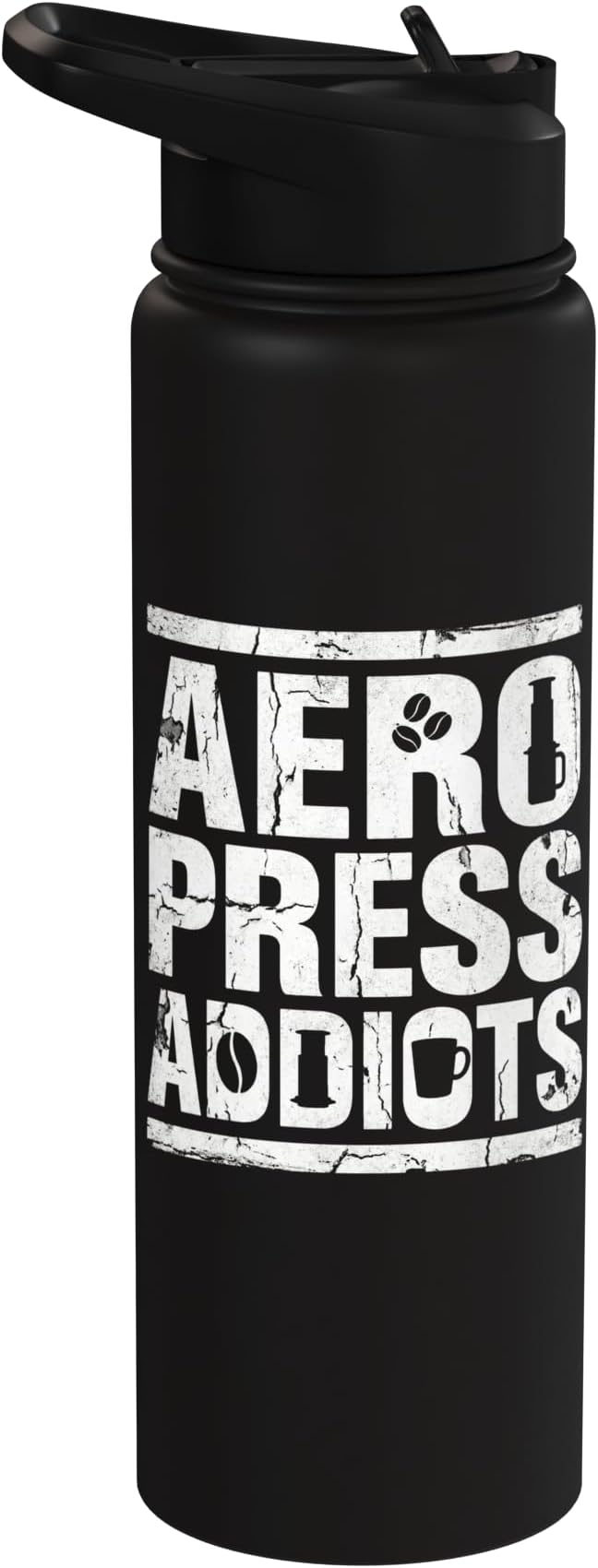 Bold AeroPress Coffee Addict Shirts AeroPress Addicts Stainless Steel Insulated Water Bottle