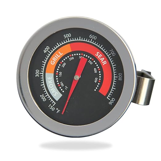 2 Inch Thermometer Replacement for Big Green Egg, BGE Temperature Gauge for Big Green Egg,Grill Dome, Char-Griller Kamado, Stainless Steel 150-900°F with No-Fog Glass Lens