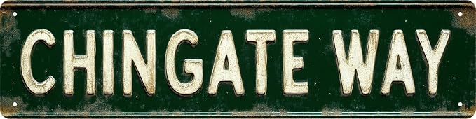 Bar Sign Bar Gifts Vintage Metal Wall Decor Sign"CHINGATE WAY" Street Sign Funny Man Cave Decor Accessories for Home, Bar, Bathroom, Bedroom Unique Retro Tin Signs for Outdoor 4 X 16 inches by Unknown