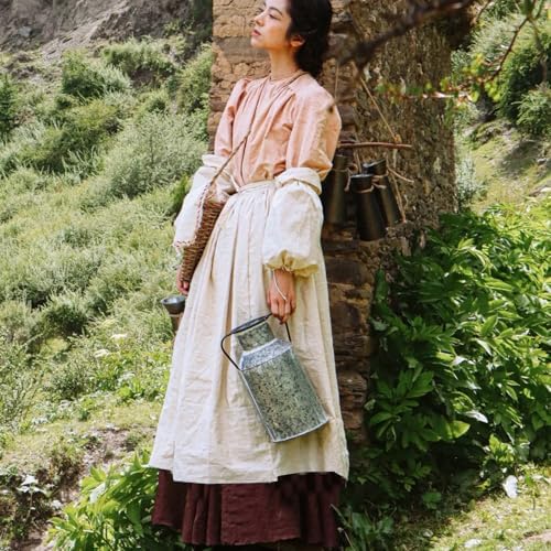 White Maid Apron for Women Cotton Waist Half Maid Costume Victorian Retro Ruffled Kitchen Cute Vintage Party Cosplay - Image 6