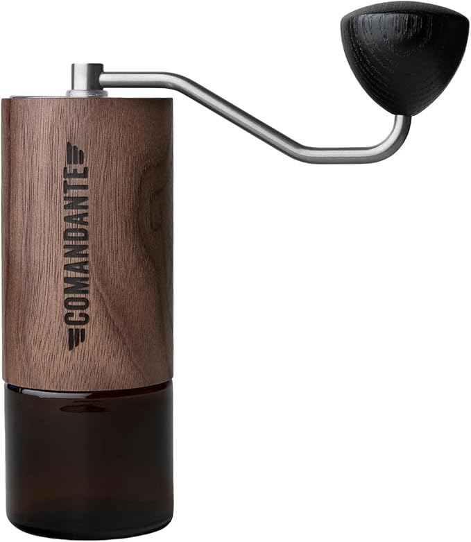 Comandante C40 MK4 Liquid Amber Manual Coffee Grinder, Stainless Steel, Silver/Brown