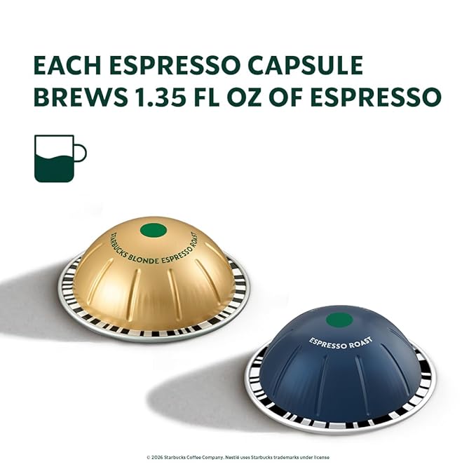 Starbucks by Nespresso Vertuo, Espresso Variety Pack, 40-count Espresso Pods, Brews 1.35 oz.