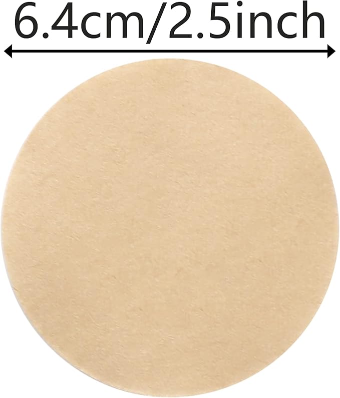 AIEX 700pcs Unbleached Paper Coffee Filter Round Replacement Coffee Filters Fits for Aerobie for Aeropress Coffee and for Espresso Makers (6.4cm/2.5inch in Diameter)
