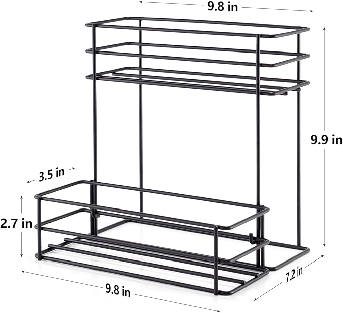 kimilus 6 Bottle Coffee Syrup Organizer Coffee Syrup Rack for Coffee Bar Kitchen Small Wine Rack for Bar Family Storage for Syrup Wine Dressing