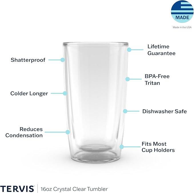 Tervis Made in USA Double Walled Inkreel - Crystal Nature Collection Insulated Tumbler Cup Keeps Drinks Cold & Hot, 16oz, Arctic Berry