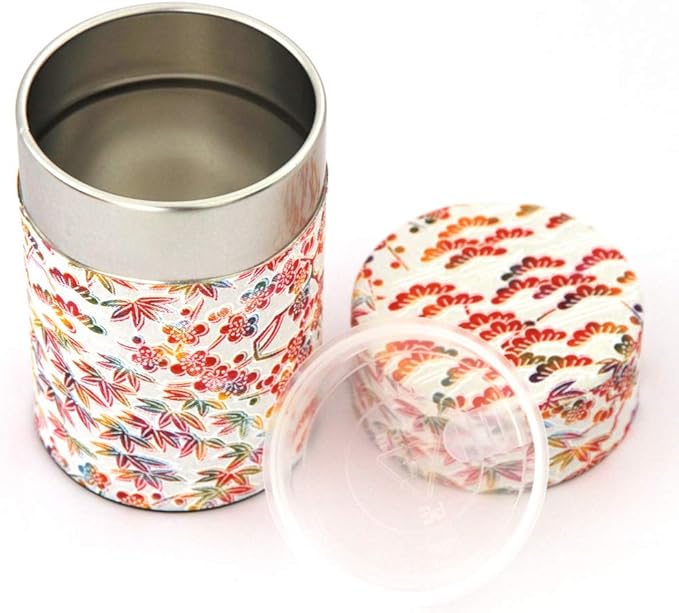 KIMIKURA Japanese Tea Canister [Colorful] 70-100g Tea Capacity -Airtight Tin from Japan | Japanese Tea
